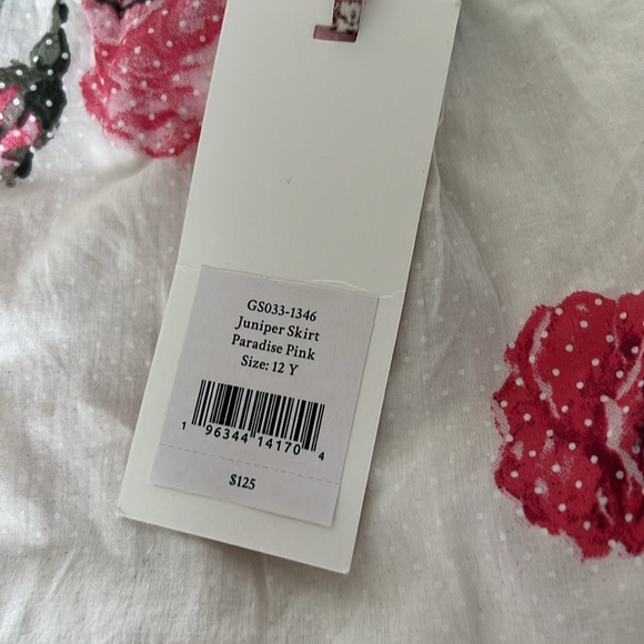 LoveShackFancy Floral Pink and White Skirt - Picture 4 of 4